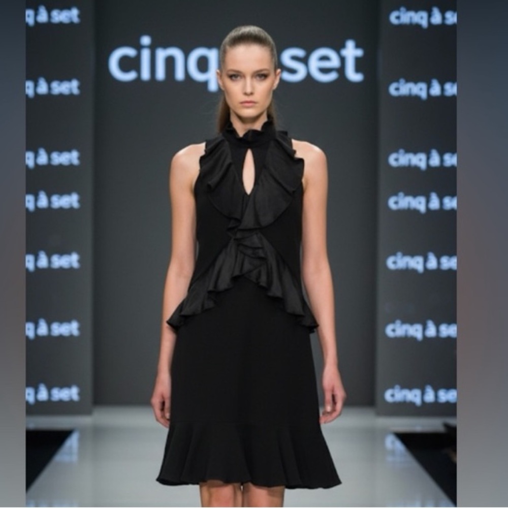 Authentic Cinq a Sept designer black dress sz 2